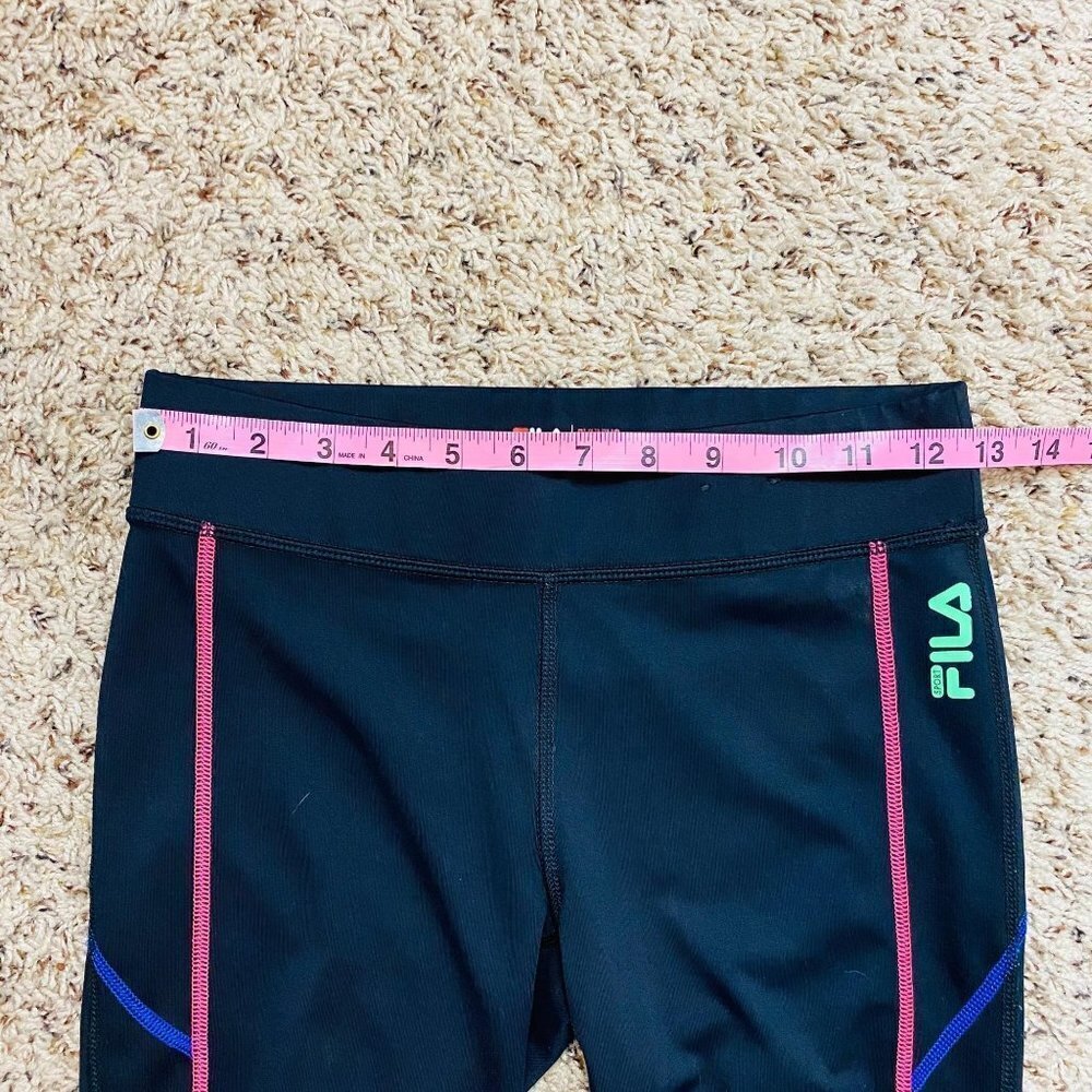 Fila black colorful thread capri leggings - Picture 4 of 5